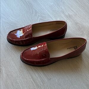 Red Patent Leather Loafers